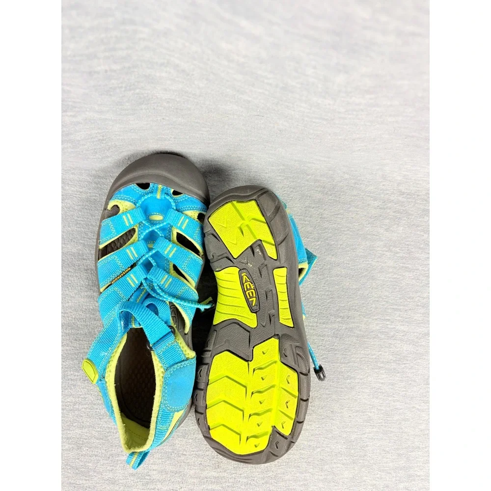 Keen Newport H2 Water Sandals Kids 6 Blue Lime Green Waterproof Hiking GorpCore
